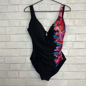 Miraclesuit Black Floral One Piece Swimsuit 6